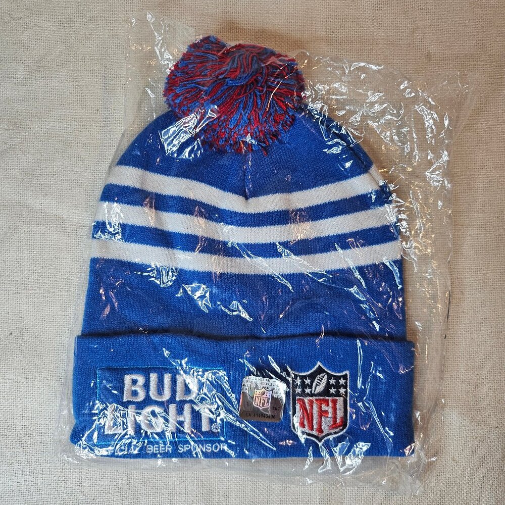 NFL Bud Light Pom-Pom Unisex Beanie Hat Toque